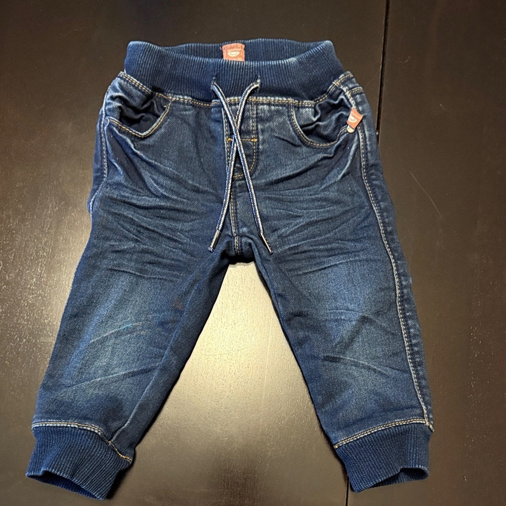 Stylish Denim Blue Kids Jogger Pants
